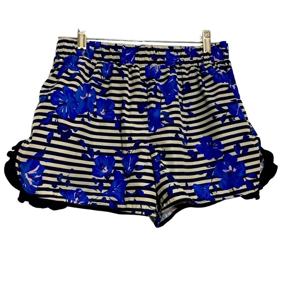Kate spade hibiscus striped athletic shorts. Size medium. Like new condition.